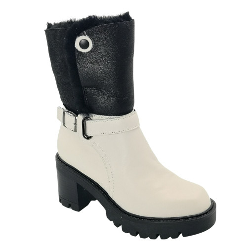 Women's stylish winter boots with heels Simen 4417a 5171 made of genuine nubuck leather size 37 with a discount from a Polish factory