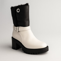 Women's stylish winter boots with heels Simen 4417a 5171 made of genuine nubuck leather size 37 with a discount from a Polish factory