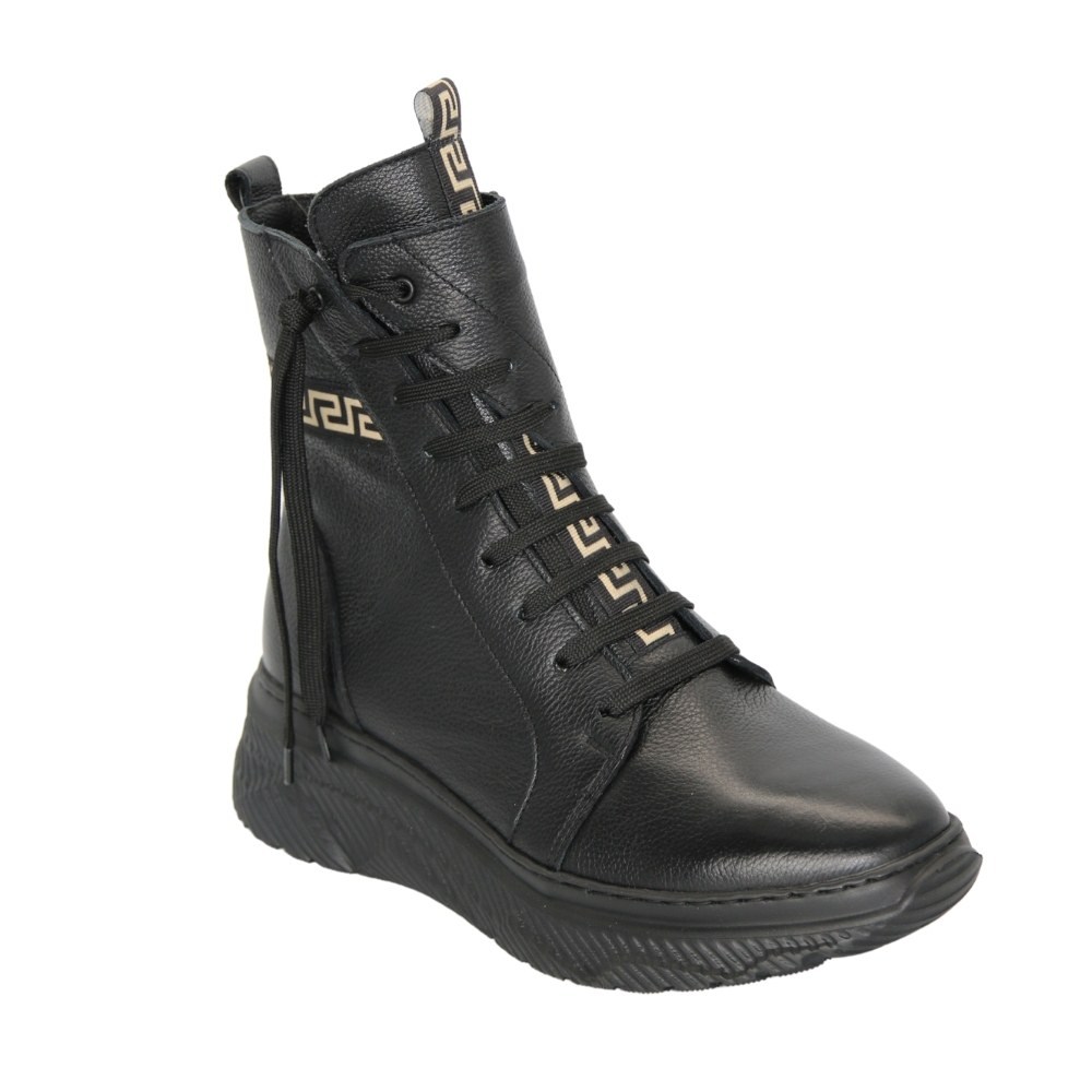 Женские черные ботинки демисезонные Badura (Польша) модель 5176