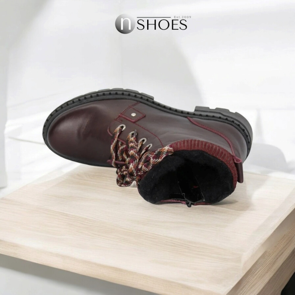 Жіночі бордові черевики зимові Contes (Польща) модель 5182