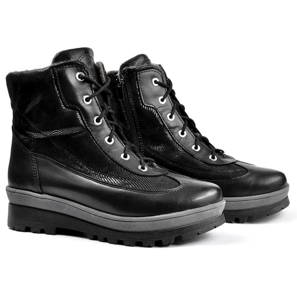 Женские черные ботинки зимние Lesta (Польша) модель 5185