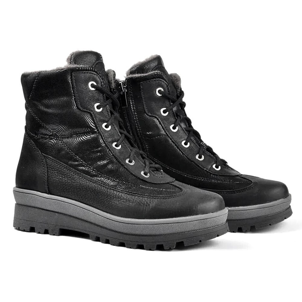 Жіночі чорні черевики зимові Lesta (Польща) модель 5186-4236