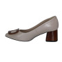 Women's beige mid-heeled pumps Kaniowski (Poland) model 5192