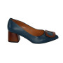Women's blue mid-heeled pumps Kaniowski (Poland) model 5193