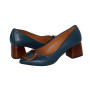 Women's blue mid-heeled pumps Kaniowski (Poland) model 5193