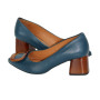 Women's blue mid-heeled pumps Kaniowski (Poland) model 5193