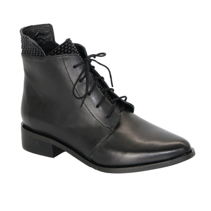 Women's black demi-season boots Bellum (Poland) model 5195