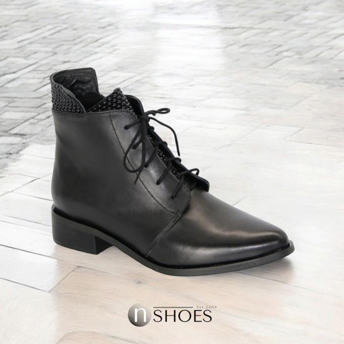 Women's black demi-season boots Bellum (Poland) model 5195