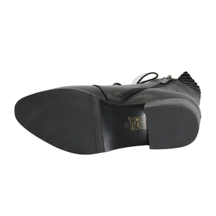 Women's black demi-season boots Bellum (Poland) model 5195