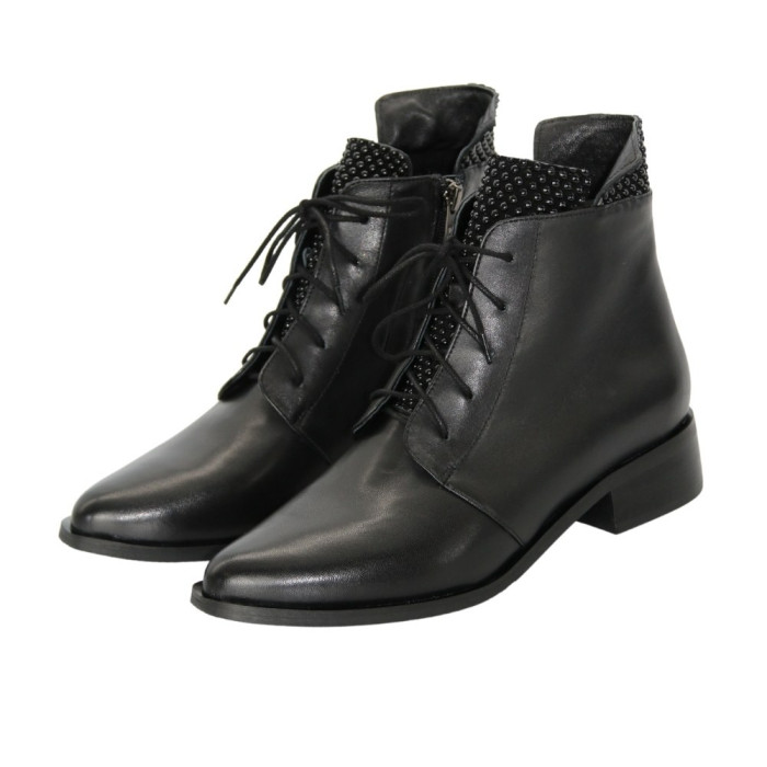 Women's black demi-season boots Bellum (Poland) model 5195