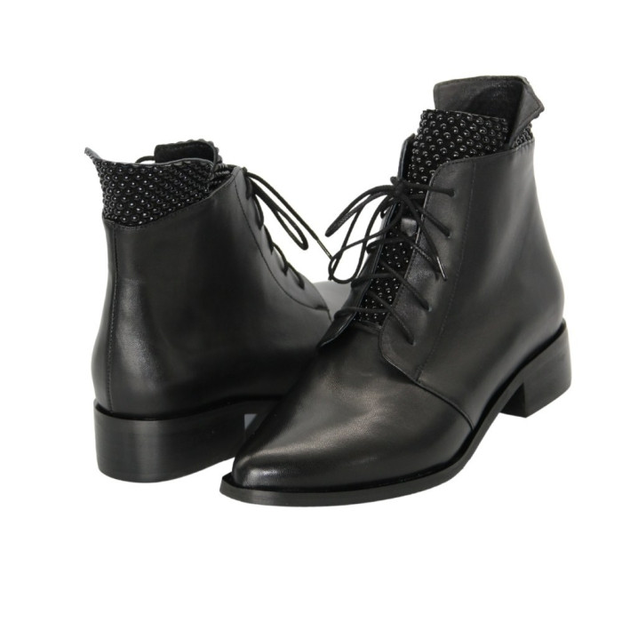Women's black demi-season boots Bellum (Poland) model 5195