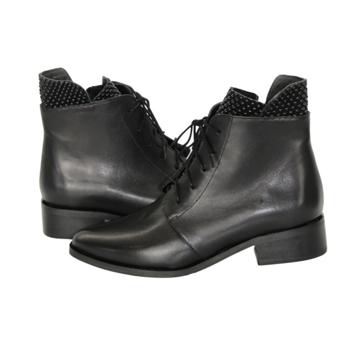 Women's black demi-season boots Bellum (Poland) model 5195