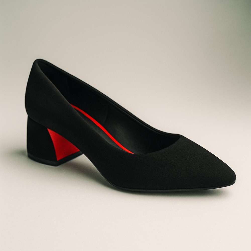 Женские черные туфли-лодочки Kaniowski (Польша) модель 5196