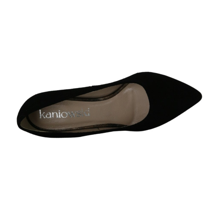 Women's black pumps with medium heels Kaniowski (Poland) model 5199