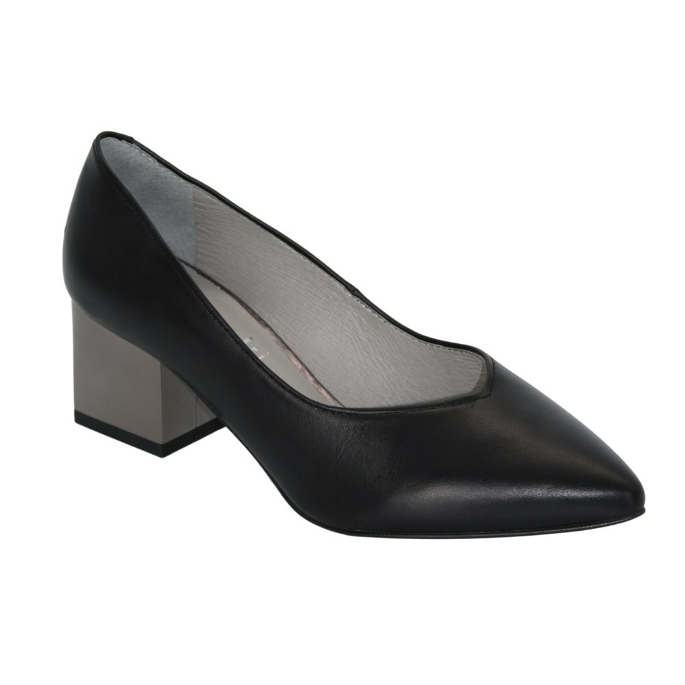 Женские черные туфли-лодочки Kaniowski (Польша) модель 5200