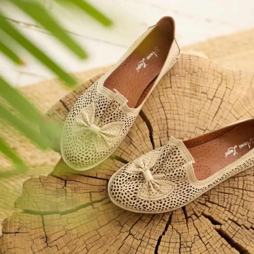 Жіночі бежеві балетки літні Anna Lucci (Туреччина) модель 5208