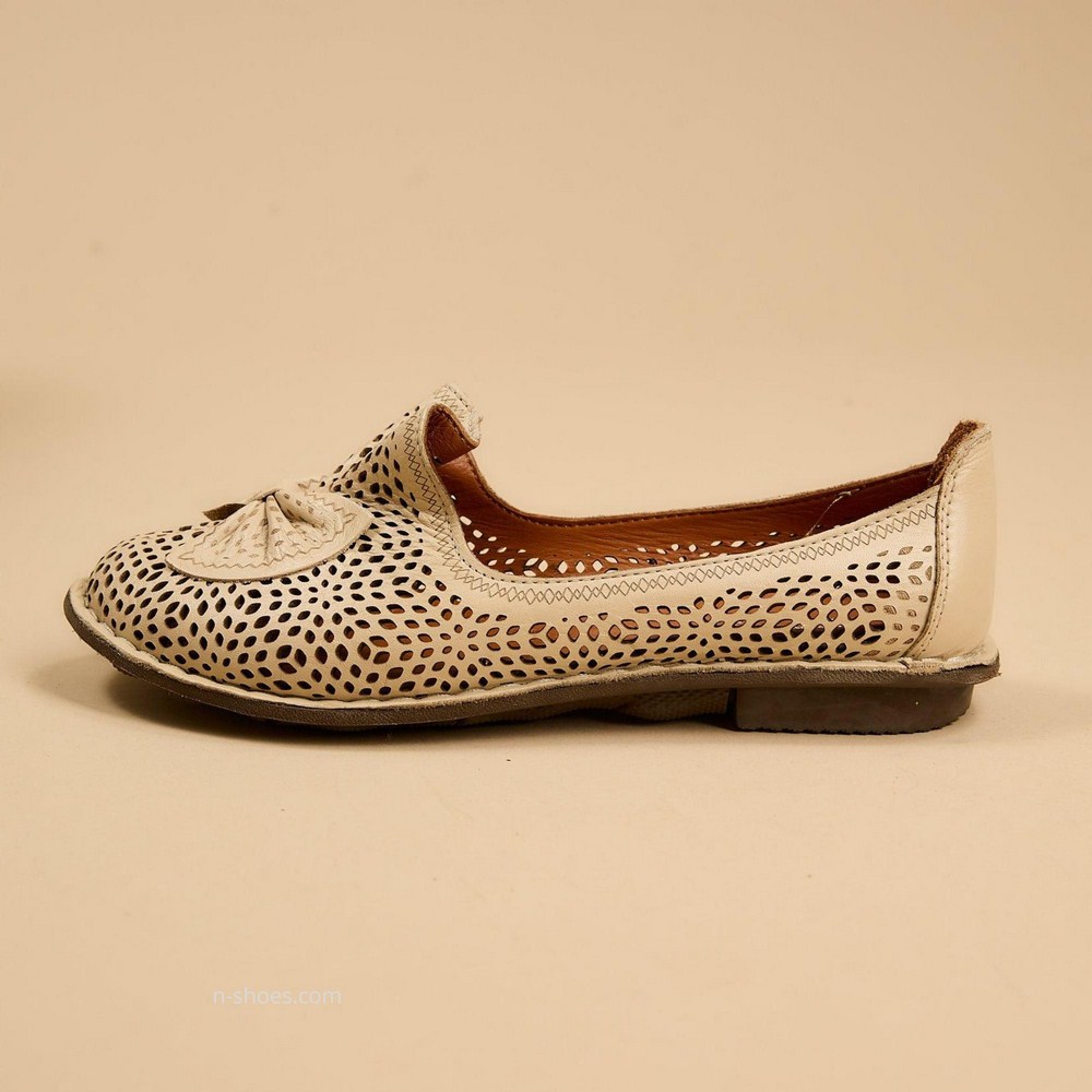 Жіночі бежеві балетки літні Anna Lucci (Туреччина) модель 5208