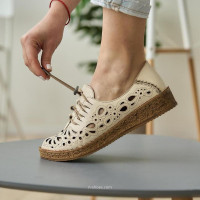 Женские белые мокасины Anna Lucci Турция 171991 7154-1-05 5209