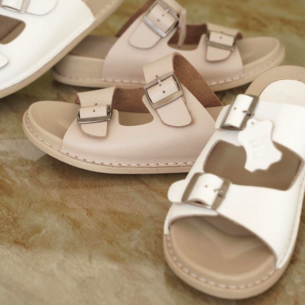 Женские бежевые шлепки Lonza (Турция) модель 171406 5214