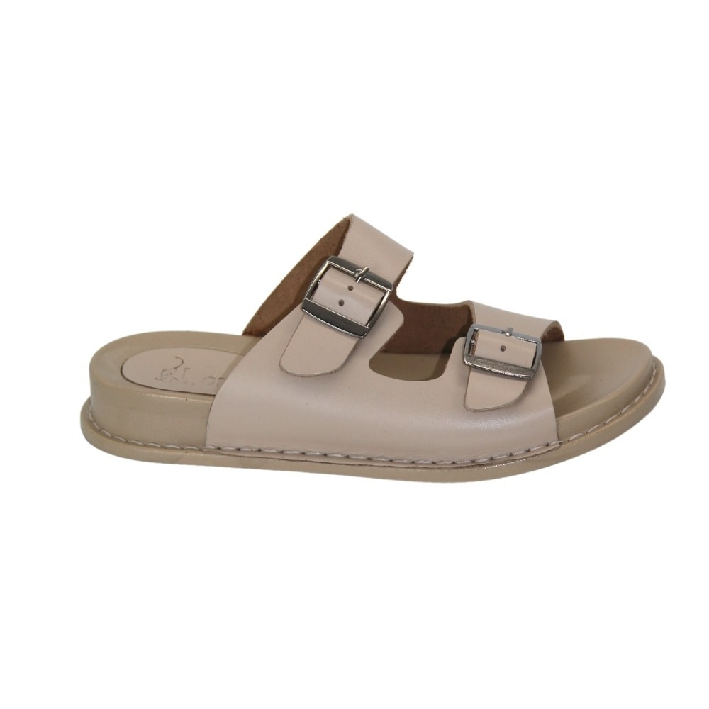 Женские бежевые шлепки Lonza (Турция) модель 171406 5214