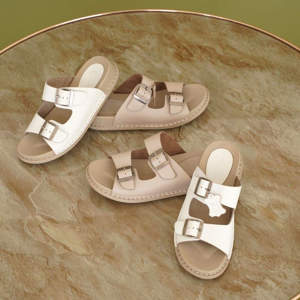 Женские бежевые шлепки Lonza (Турция) модель 171406 5214