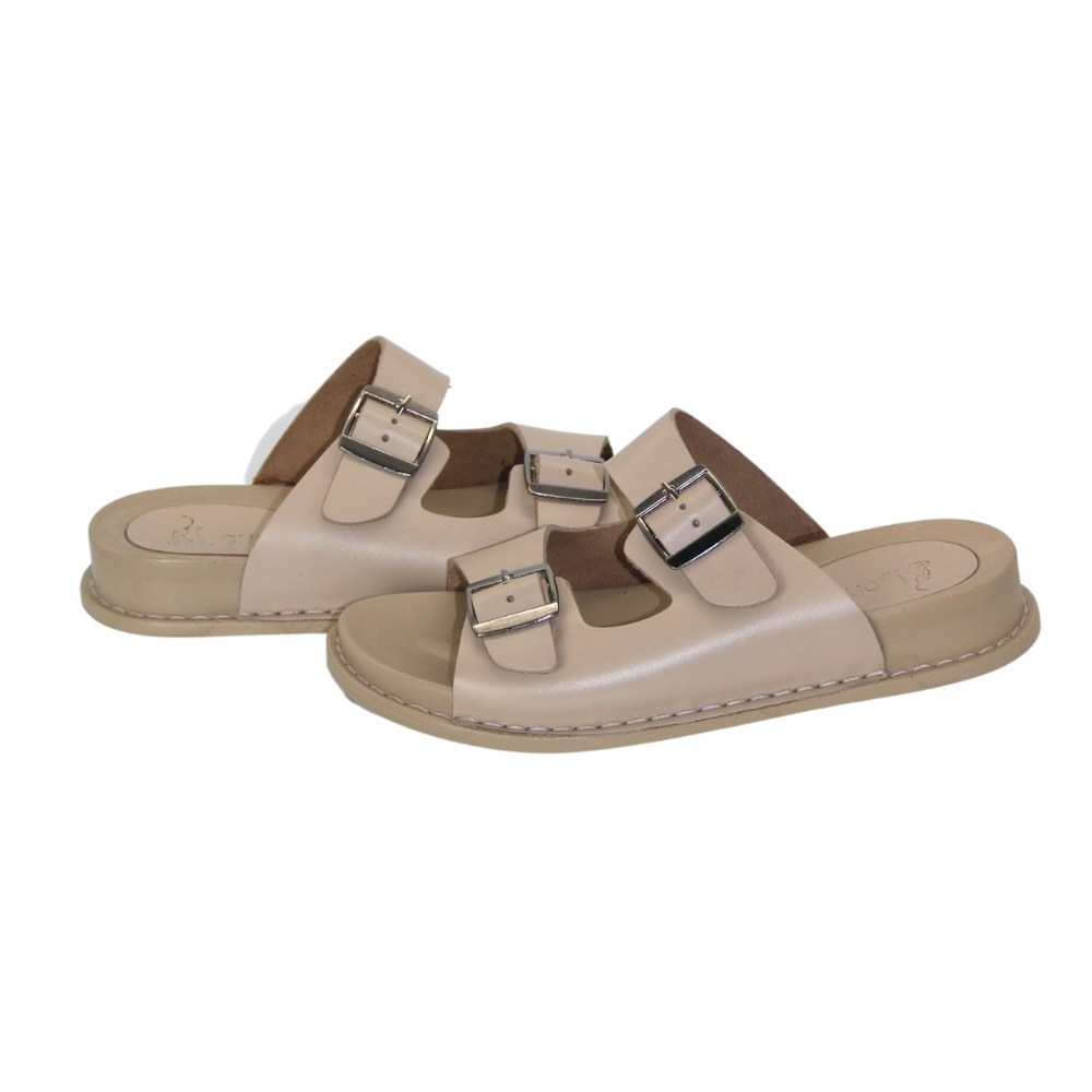 Женские бежевые шлепки Lonza (Турция) модель 171406 5214