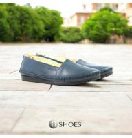 Женские синие комфортные мокасины Lesta Польша 241-4121-1-30a4 5226 из натуральной кожи от польской фабрики