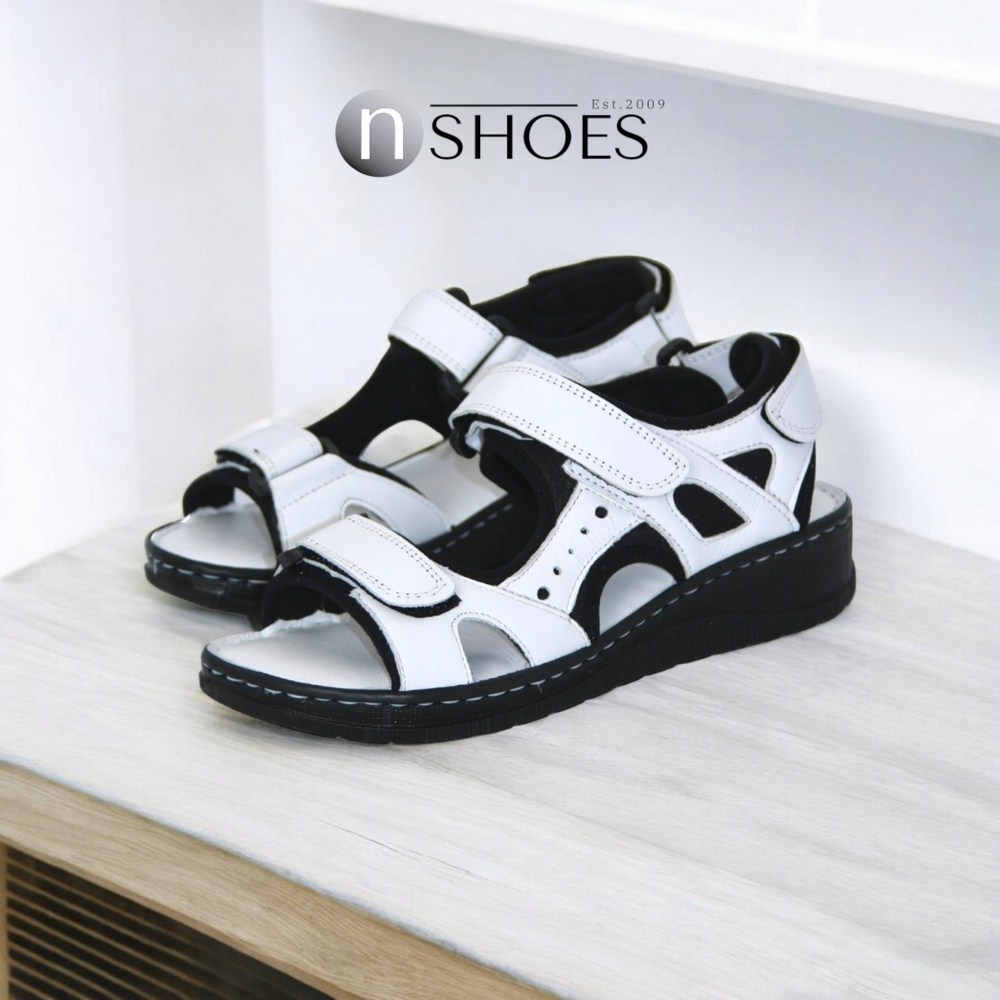 Женские белые босоножки Lonza 171813 176734 2051 WHITE из натуральной кожи