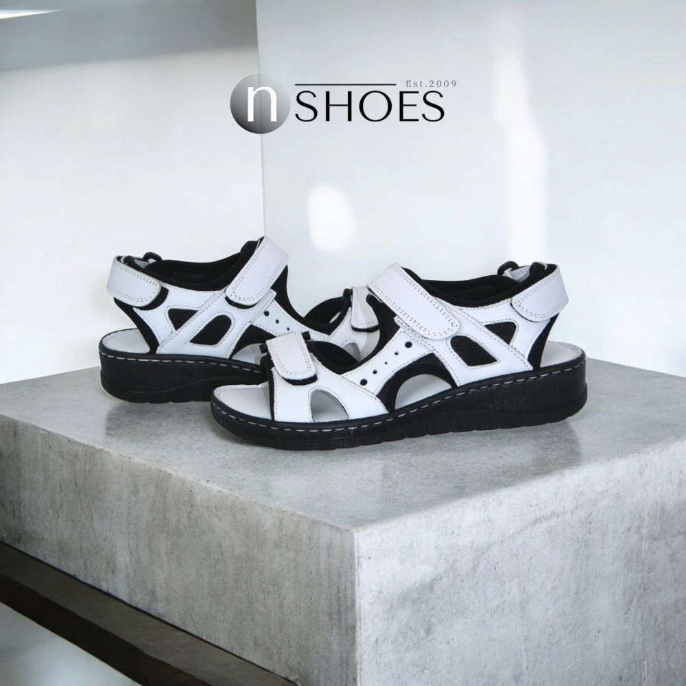 Женские белые босоножки Lonza 171813 176734 2051 WHITE из натуральной кожи