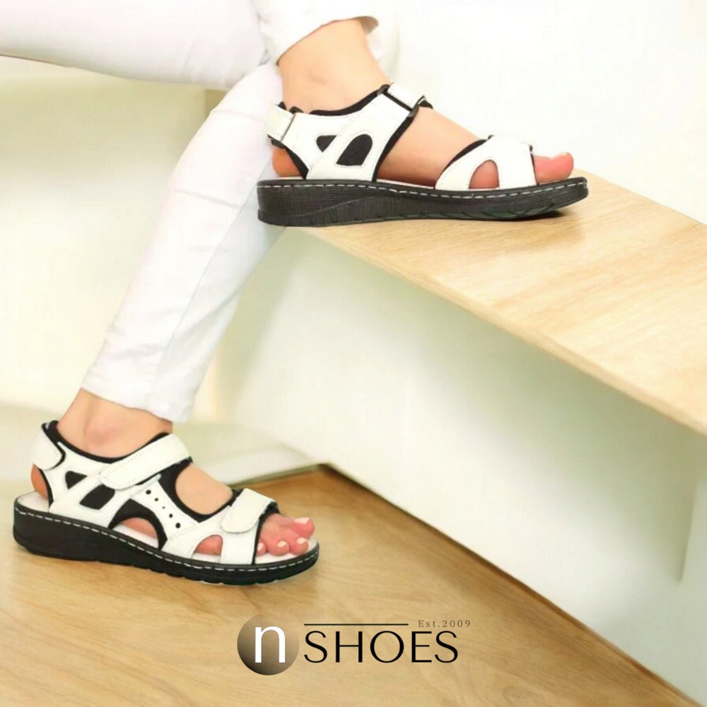 Женские белые босоножки Lonza 171813 176734 2051 WHITE из натуральной кожи