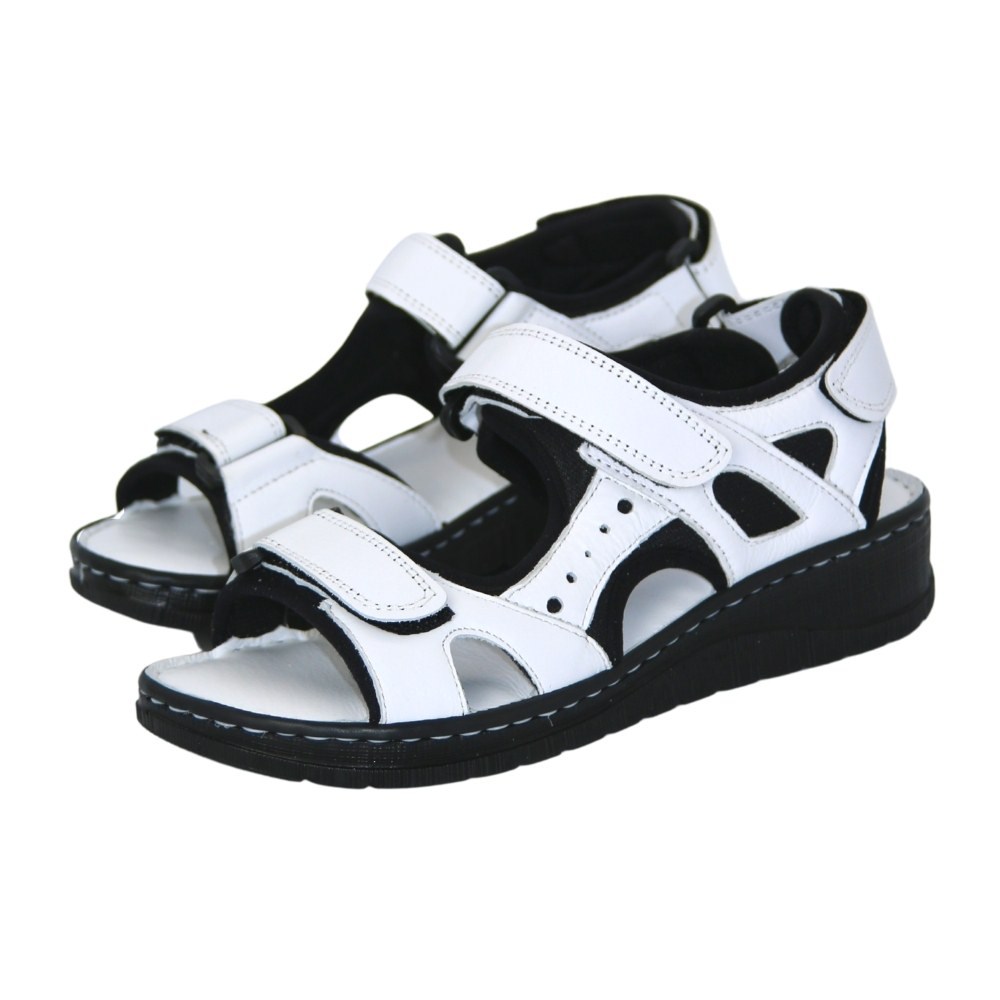 Женские белые босоножки Lonza 171813 176734 2051 WHITE из натуральной кожи