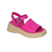 Women's pink platform sandals Anna Lucci Türkiye 983-077 YAKMA FUSHIA 5246 made of genuine leather