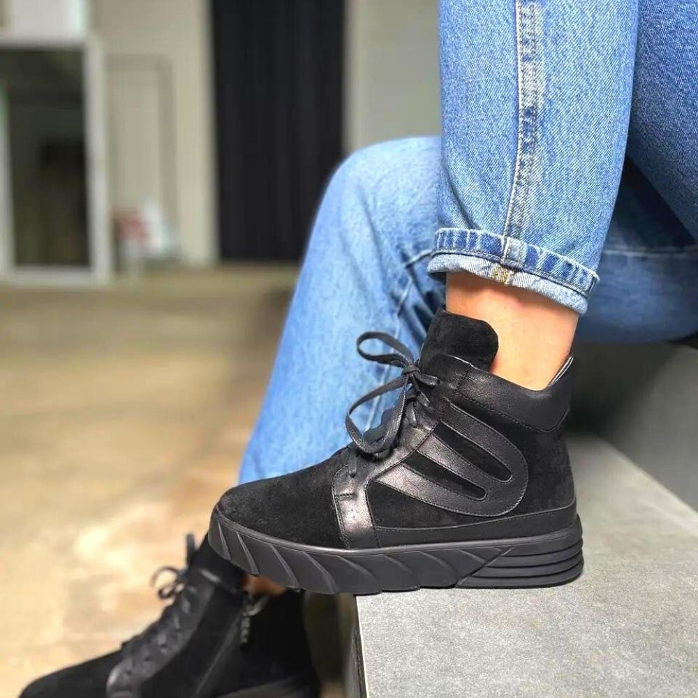 Shoes sneakers female black ROMAX (Ukraine) model 2571-com