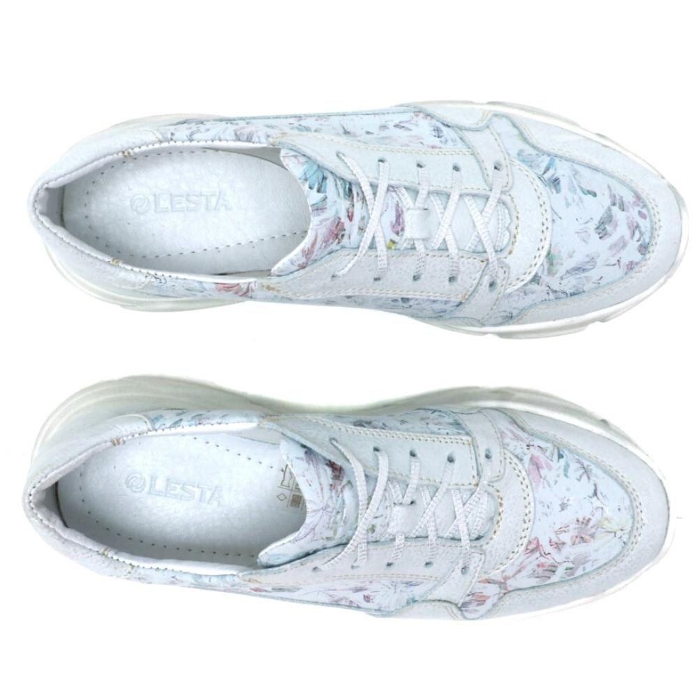 Sneakers women's gray with flowers Lesta (Poland) model 4900