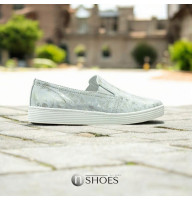 Жіночі блакитні сліпони кеди Lesta Польща 4309-1-8666 4901 з натуральної шкіри від польської фабрки