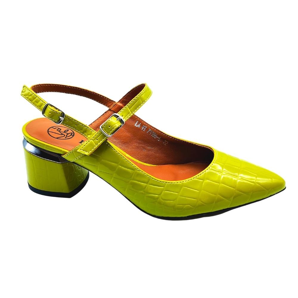 Sandals for women lime La Via (Poland) model 4915