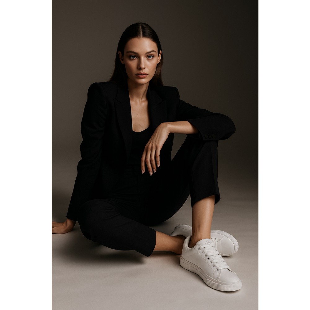 White women’s sneakers Elpasso art 437-2-green 4934 from Ukraine