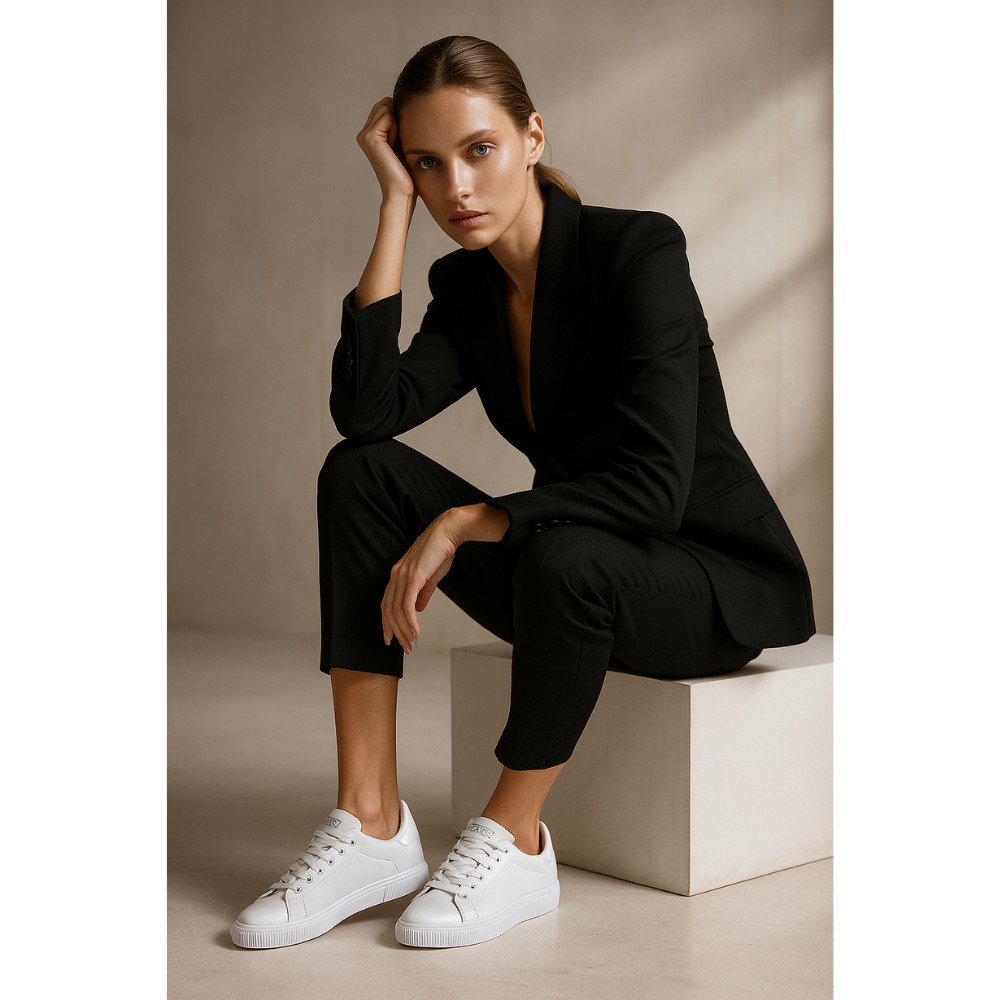 White women’s sneakers Elpasso art 437-2-green 4934 from Ukraine