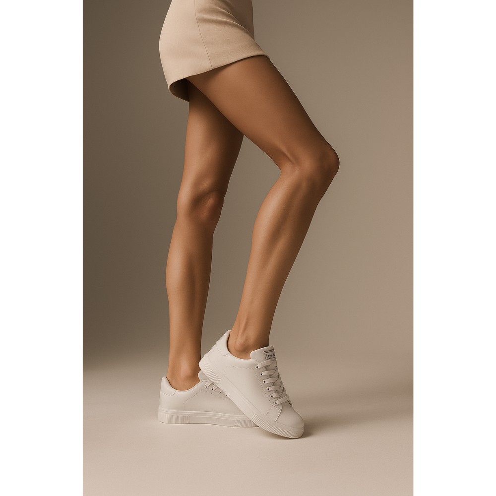 White women’s sneakers Elpasso art 437-2-green 4934 from Ukraine