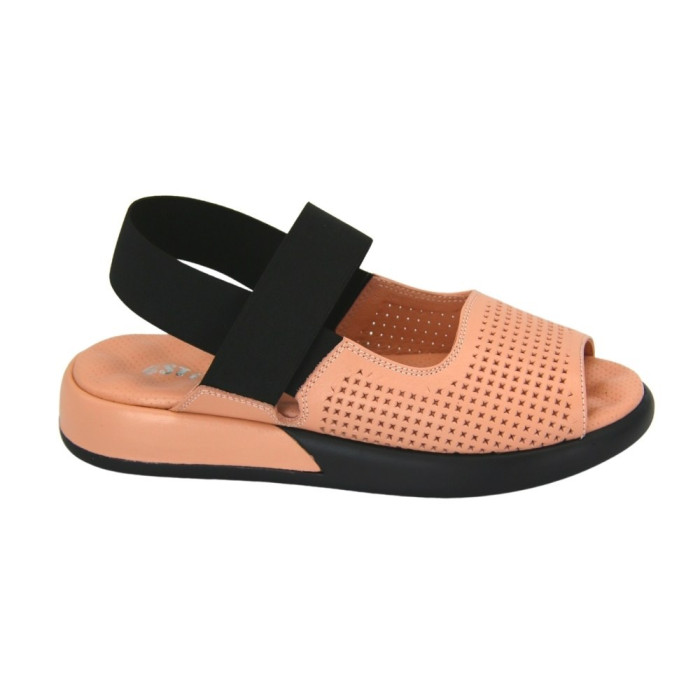 Stylish Women's Leather Sandals Estmod 4945 Pink
