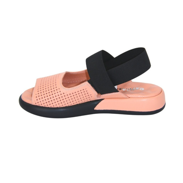 Stylish Women's Leather Sandals Estmod 4945 Pink