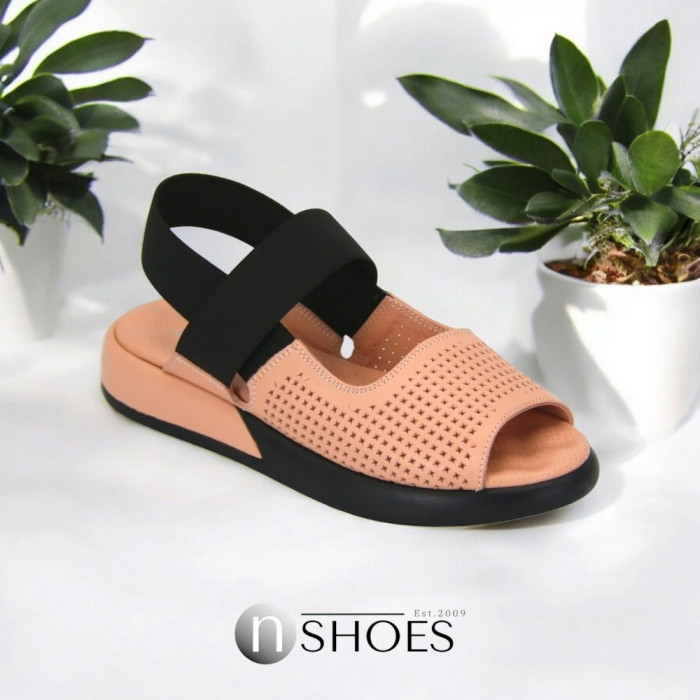 Stylish Women's Leather Sandals Estmod 4945 Pink