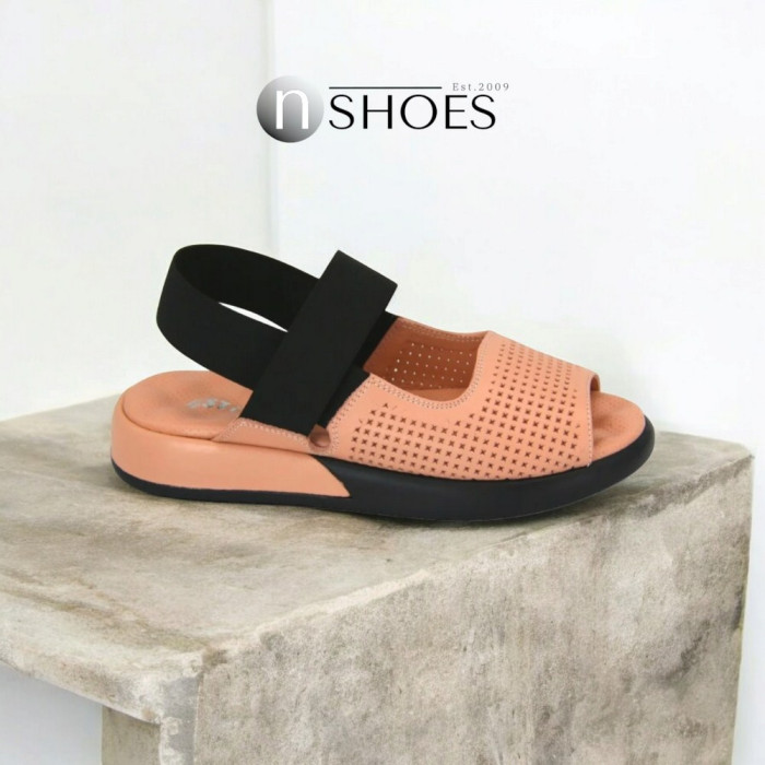 Stylish Women's Leather Sandals Estmod 4945 Pink