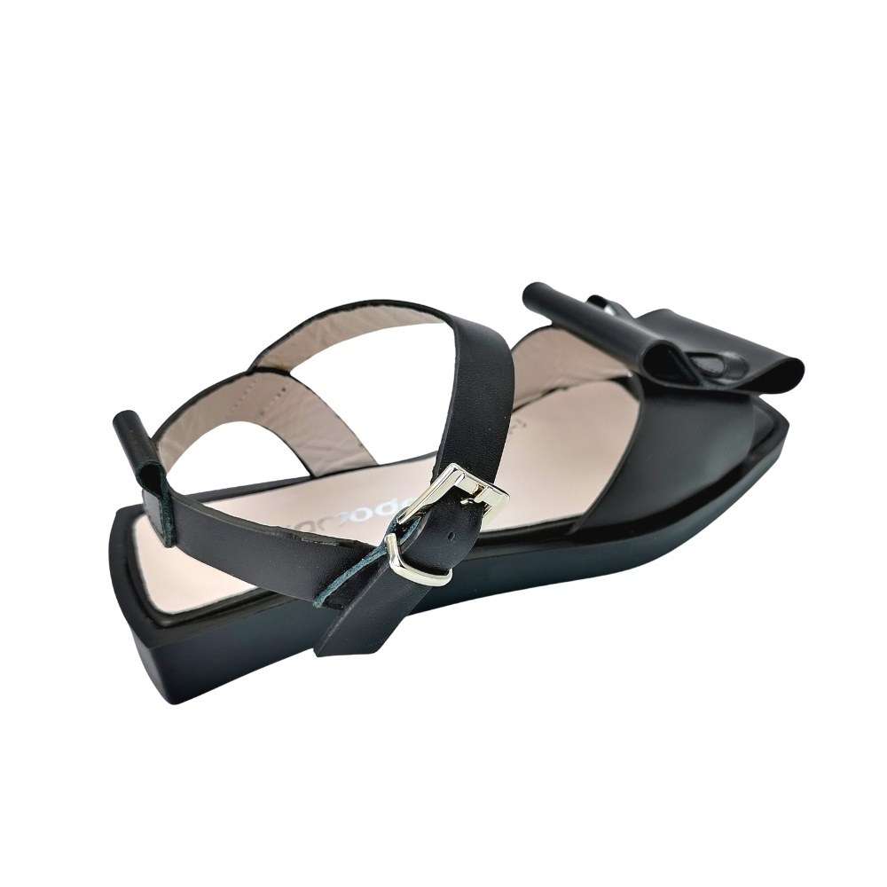 Sandals female black Evromoda (Turkey) model 4947