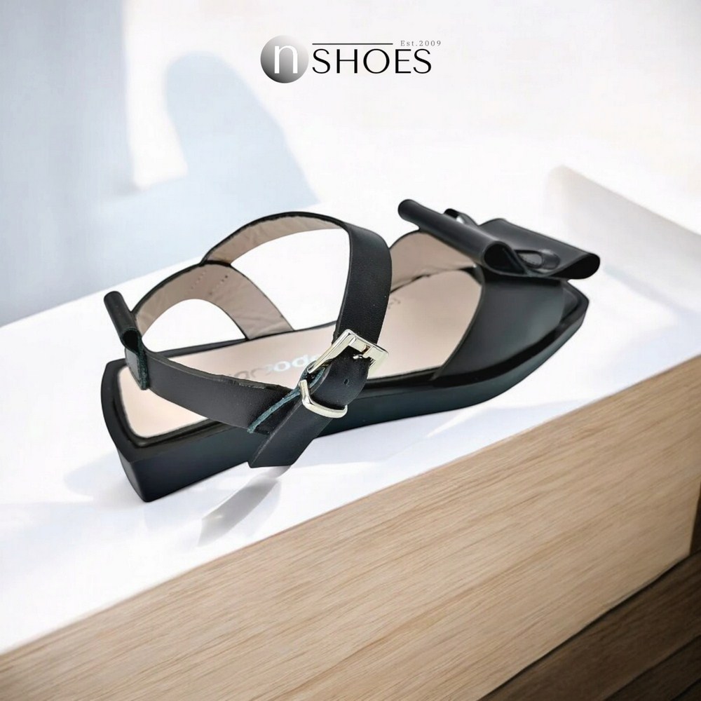 Sandals female black Evromoda (Turkey) model 4947
