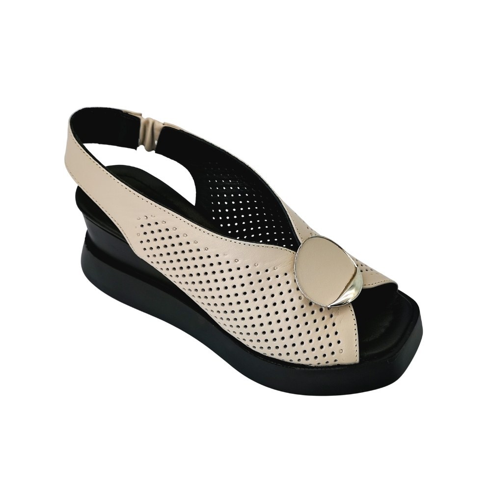 Босоножки женские серые Evromoda (Турция) модель 4951