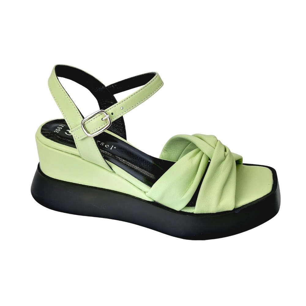 Босоножки женские салатовые Marsel (Турция) модель 4957