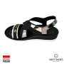 Sandals female black-gold La Via (Poland) model 4961