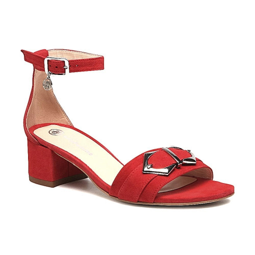 Женские розовые босоножки Solo Femme 73412-01-L57 / 000-07-00 4968 из натуральной кожина среднем каблуке
