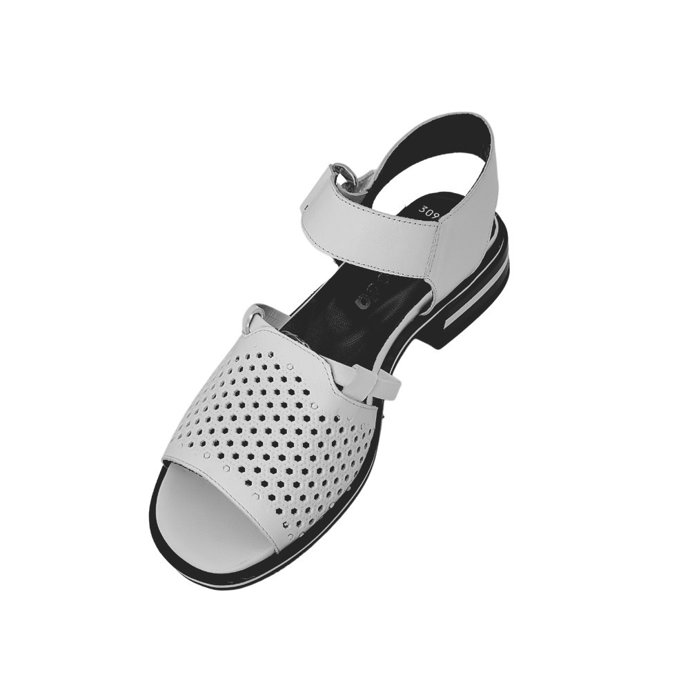 Sandals female white Evromoda (Turkey) model 4975